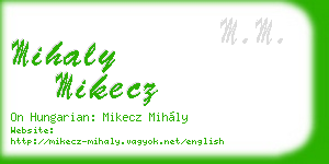 mihaly mikecz business card